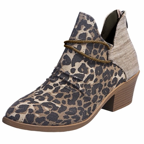 Leopard Print Ankle Boots - Picture 2 of 14